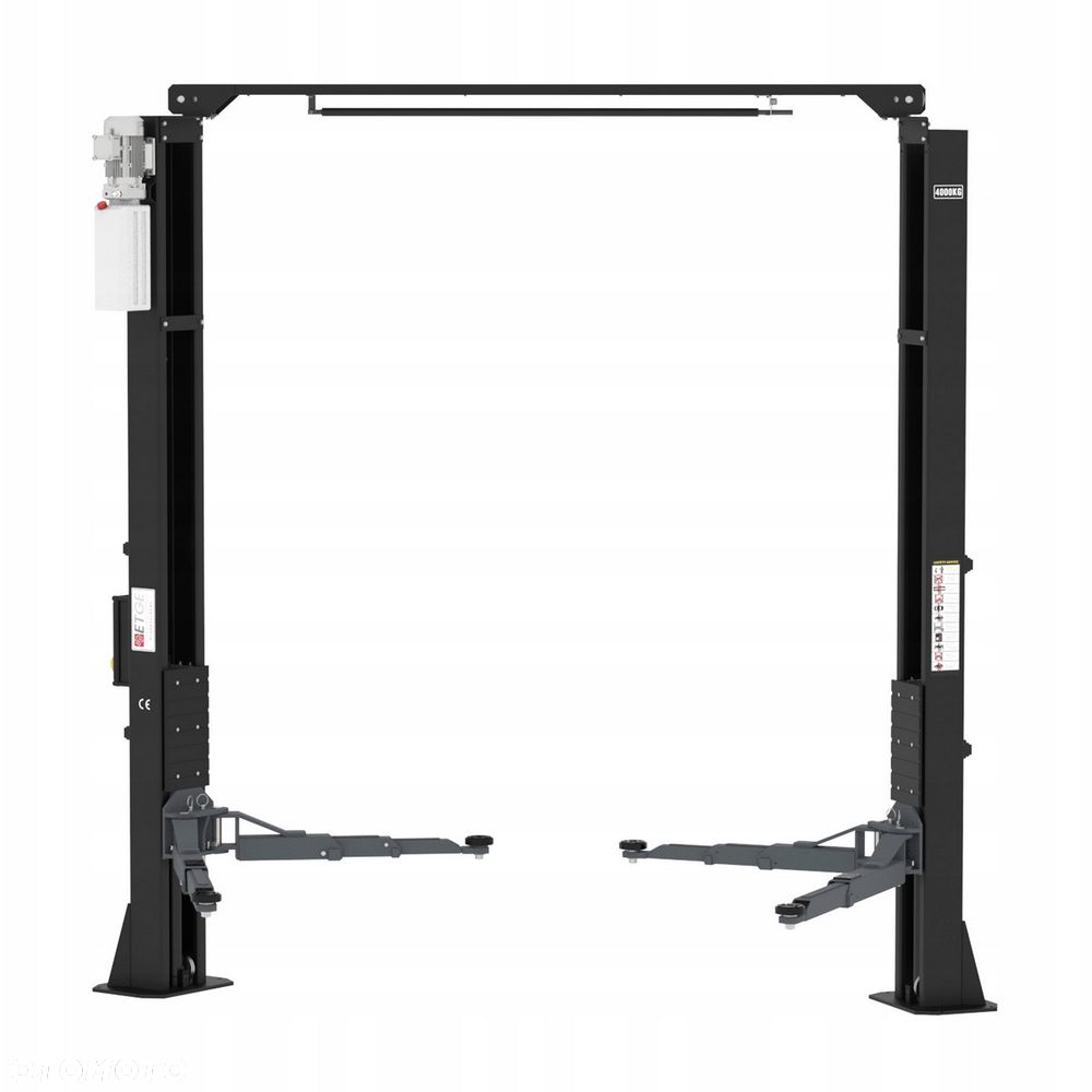 Podnośnik dwukolumnowy asymetryczny ETGE-3440ASY BLACK – 4000 KG, CE + UDT - 2
