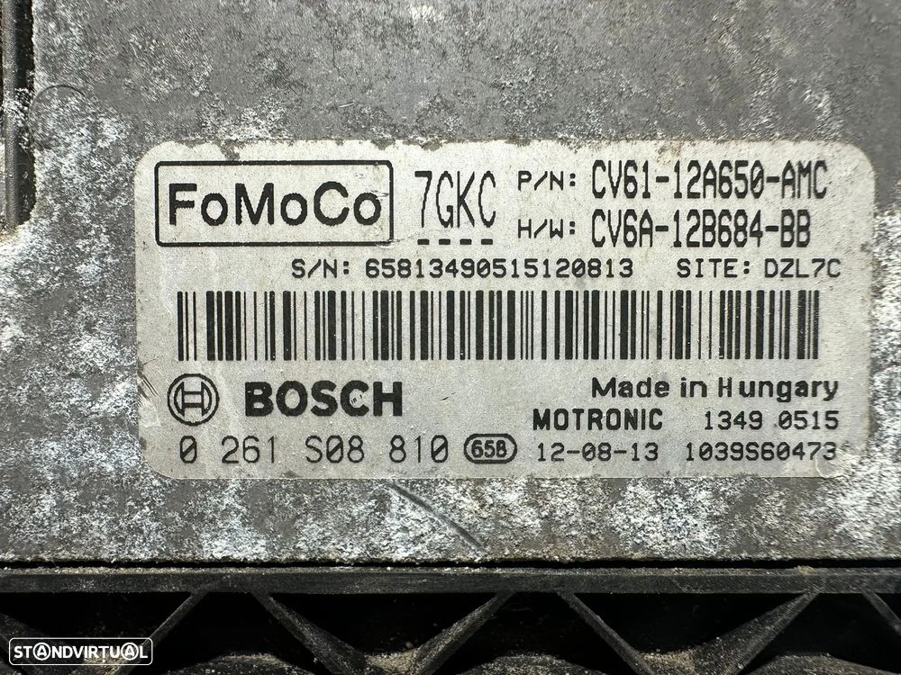 .Centralina Motor Bosch Ford Focus MK3 1.0i EcoBoost CV6112A650AMC 0261S08810 2011 - 2015 - 7