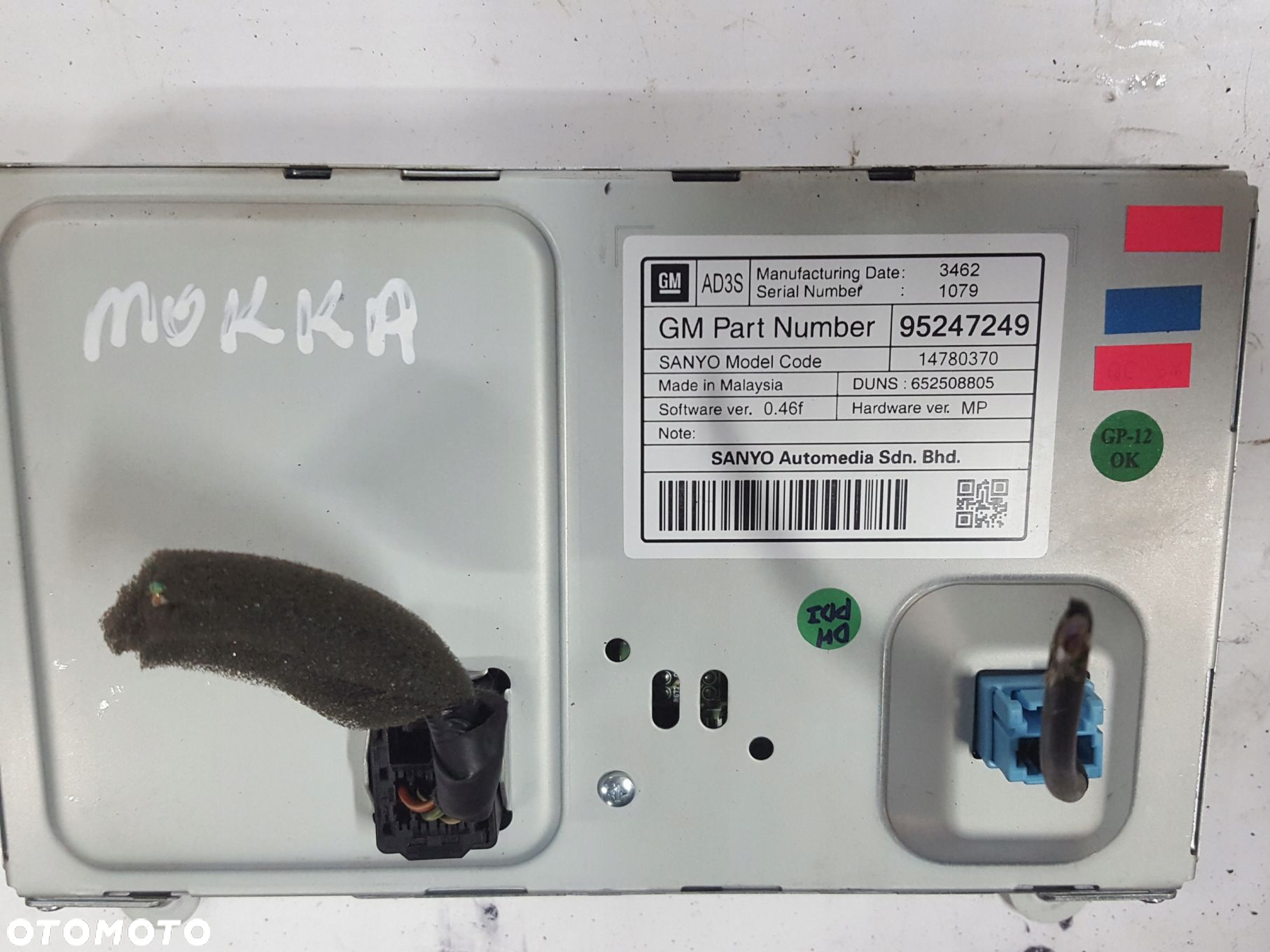 OPEL MOKKA 12-16r WYŚWIETLACZ NAWIGACJI 95247249 - 2