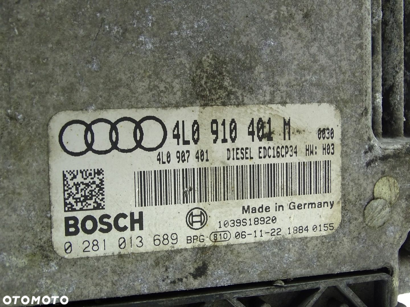 KOMPUTER STEROWNIK SILNIKA ECU AUDI Q7 4L 3.0 TDI 4L0910401M - 3