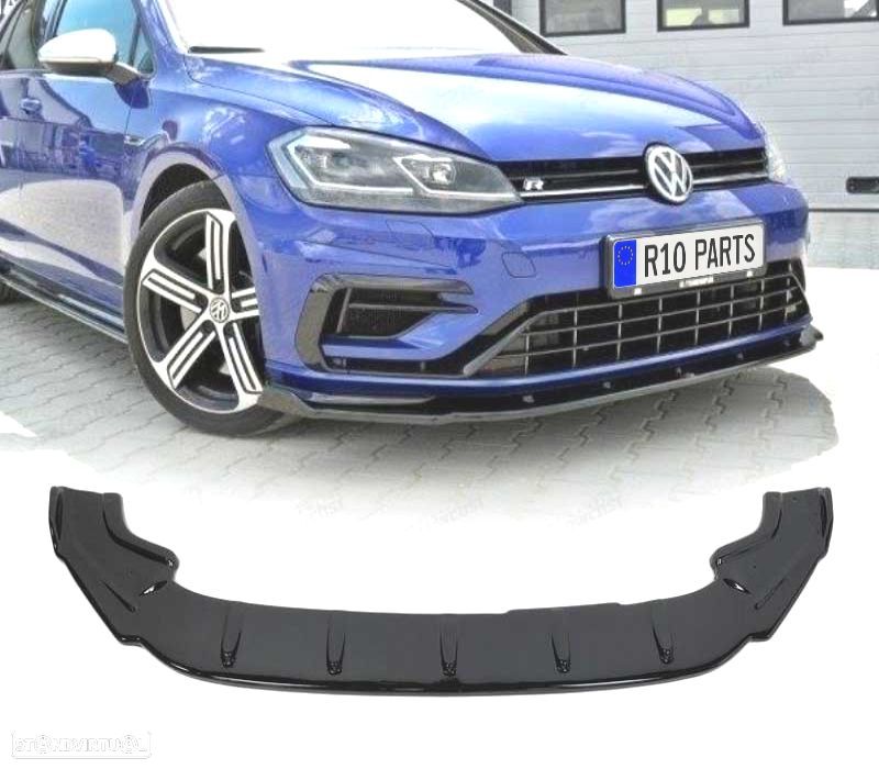 SPOILER LIP VOLKSWAGEN VW GOLF 7.5 R20 17-20 PRETO BRILLANTE - 1