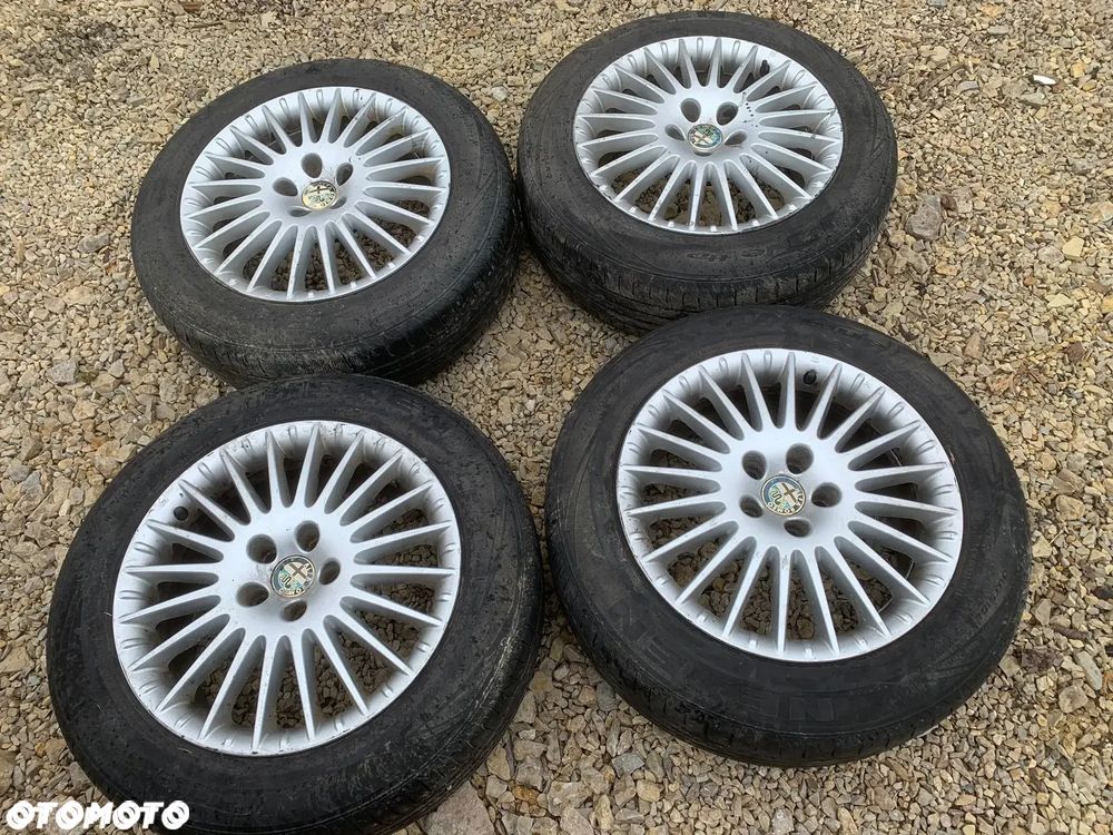 ALFA ROMEO ORYGINALNE FELGI ALUMINIOWE R17 7.5J ET41 5X110 ALUFELGI 50501529 KOMPLET 4 SZTUKI + OPONY - 1