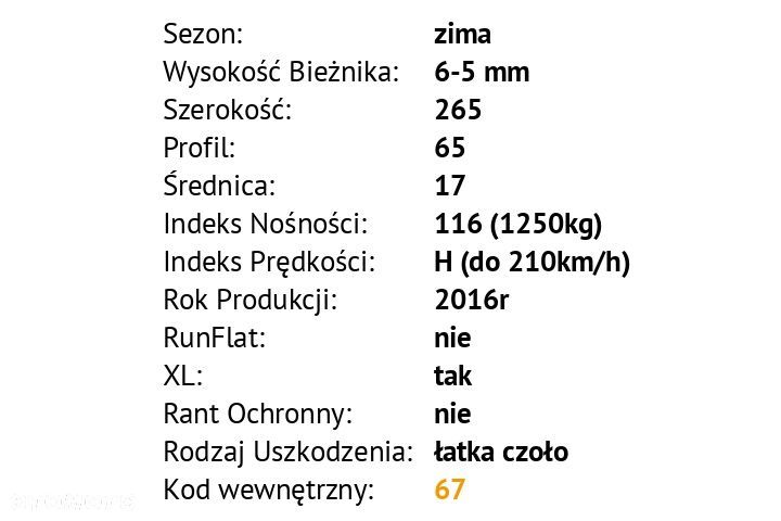 Nokian WR SUV 3 - 265/65 R17 - 3