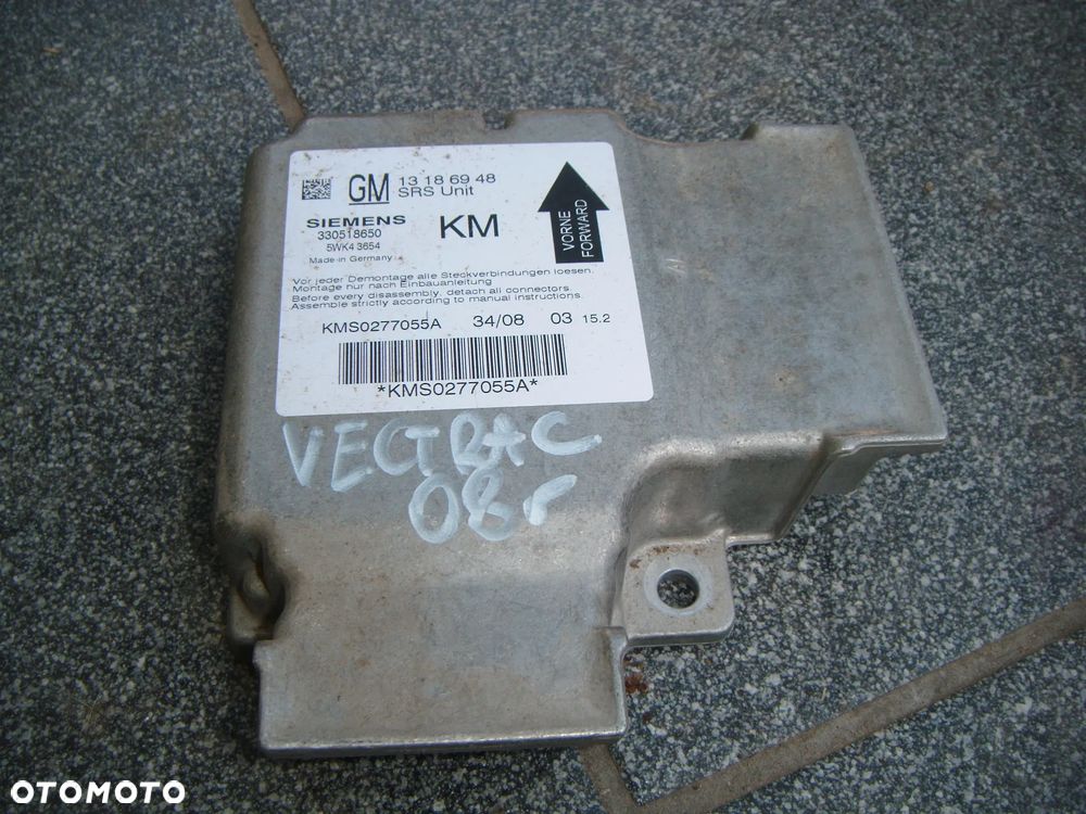 opel vectra c  sensor airbag 13186948 - 1