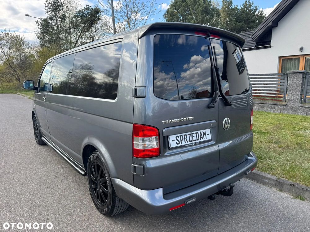 Volkswagen TRANSPORTER T5 L2H1 LIFT DŁUGI Klima Tempomat Navi Kamera Skóry Dubel Kabina 6os Brygadówka - 7