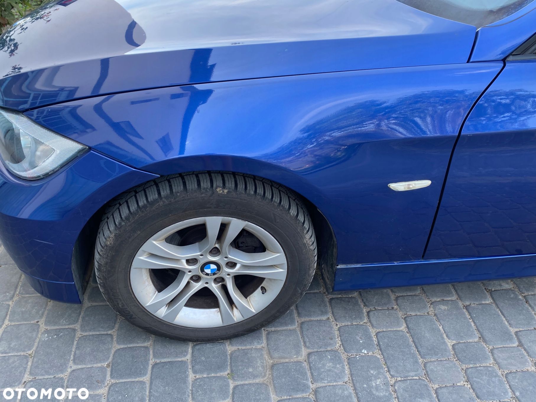 BMW E90 E91 LIFT BŁOTNIK LEWY PRZÓD MONTEGOBLAU METALLIC SCHWARZ - 1
