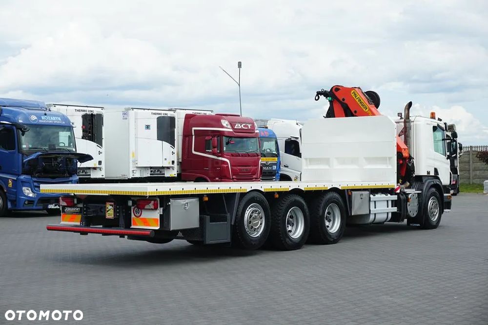 Scania / P 420 / 8 X 4 / TRIDEM / SKRZYNIOWY + HDS / PALFINGER PK 26002 / WYS. 12 M / DŁ. 8 M - 8
