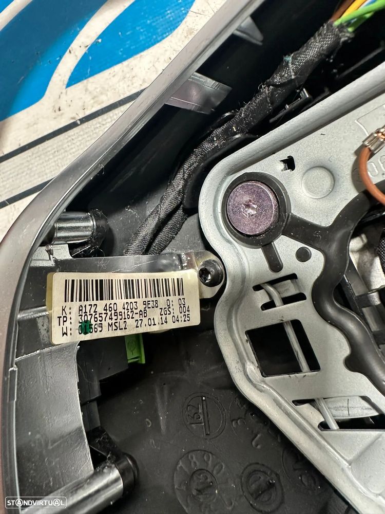 .Volante Guiador Pele Pele Perfurada Multifunções Comandos Patilhas Original AMG Mercedes Benz Flat Bottom W212 W204 C207 R172 - 6