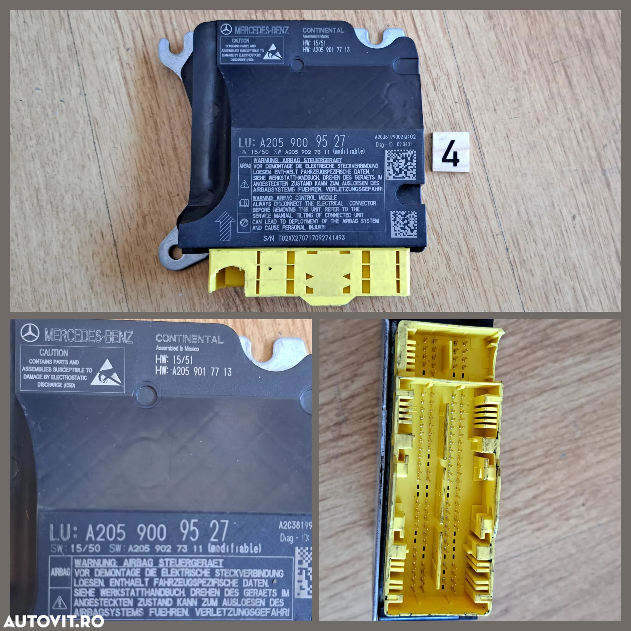 Modul ICM Bmw Modul TV Tuner Audi ECU modul Airbag Bmw calculator SAM airbag C-Class w205 - 5