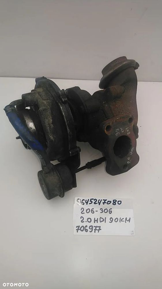 TURBINA 2.0 HDI 90KM 206 306 9645247080 706977 - 3
