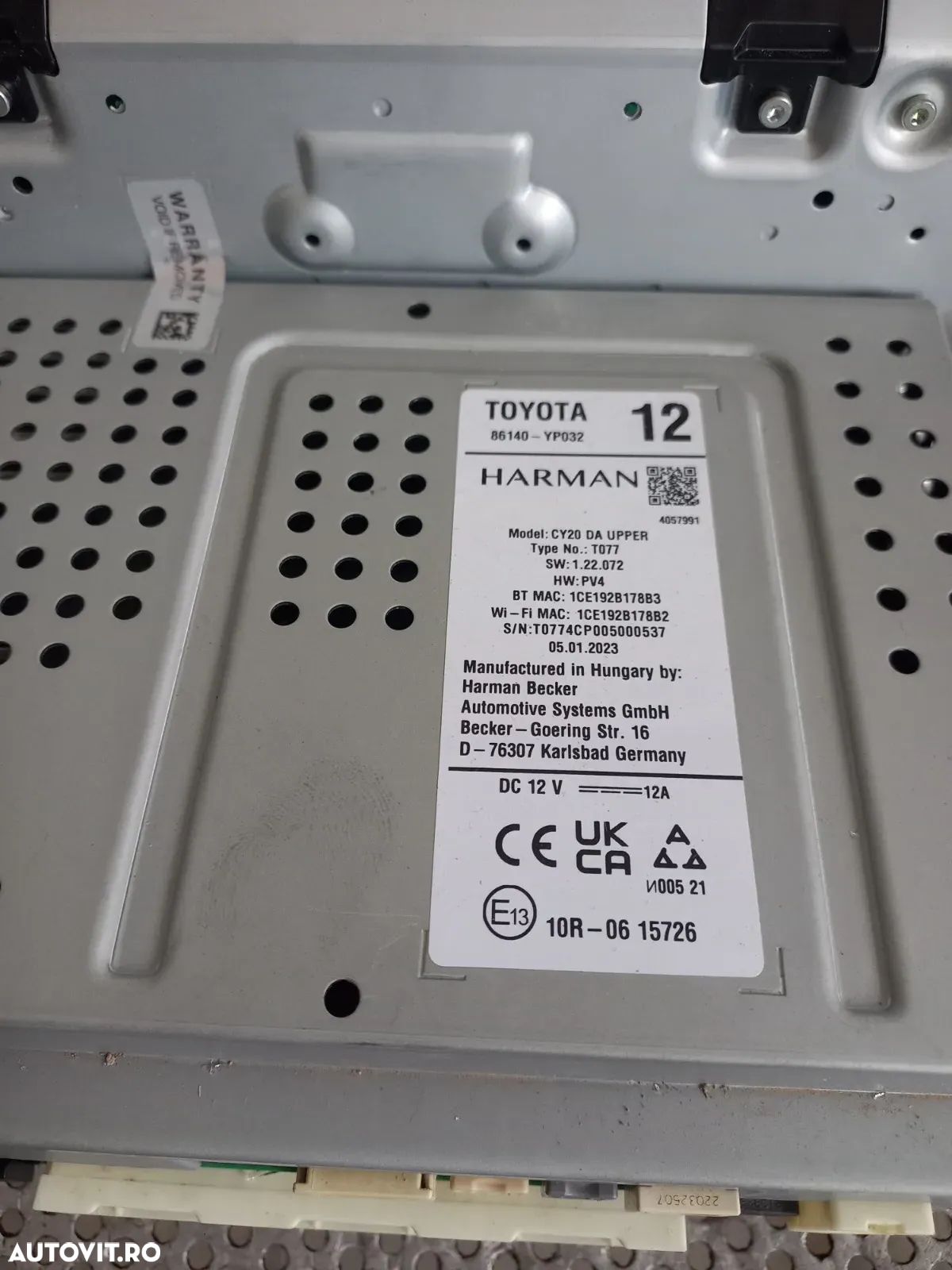 Navigatie Unitate Display Multimedia Radio Cd Harman Kardon Toyota Yaris Cross Yaris 4 An 2020-2021 - 9