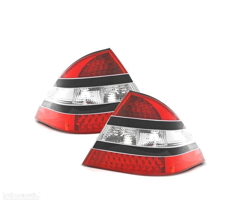 FAROLINS TRASEIROS PARA MERCEDES CLASSE S W220 02-05 LED VERMELHO FUMADO - 1