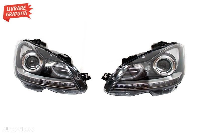 Bara Fata cu Faruri Bi-Xenon Mercedes C-Class W204 Facelift (2012-2014 - 7
