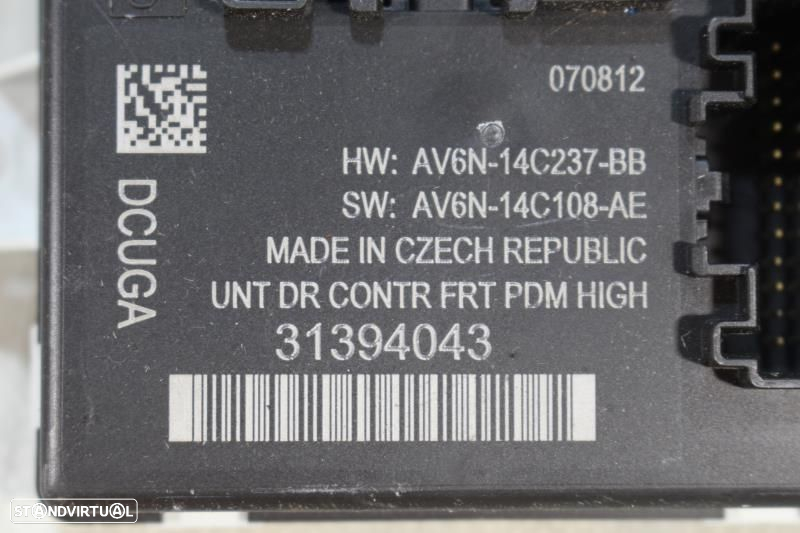 Módulo Confort Ford Focus Iii  Av6n14c237bb / Av6n14c108ae / 31394043 - 2