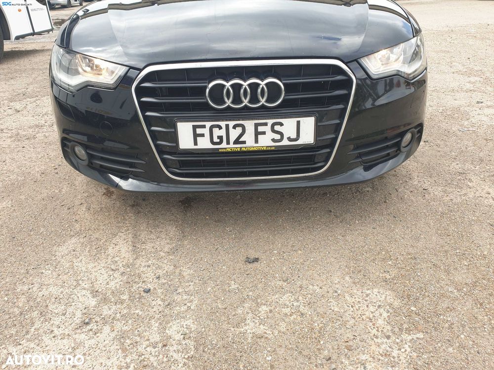 Bara Spoiler Fata FARA Grila cu Emblema cu Locas Senzori de Parcare si Spalatoare de Faruri Audi A6 C7 NFL Non Facelift 2011 - 2014 Culoare LY9B [K5407] - 1