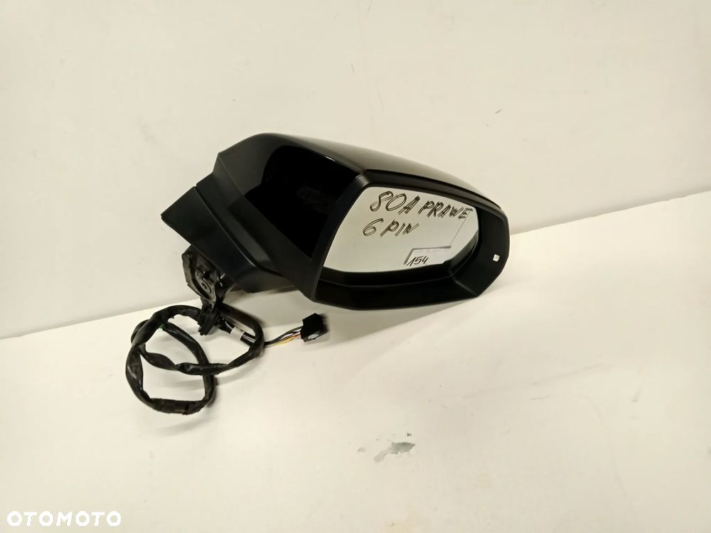LUSTERKO PRAWE CZARNE AUDI Q5 80A II 6PIN EUROPA 16- CZARNE
