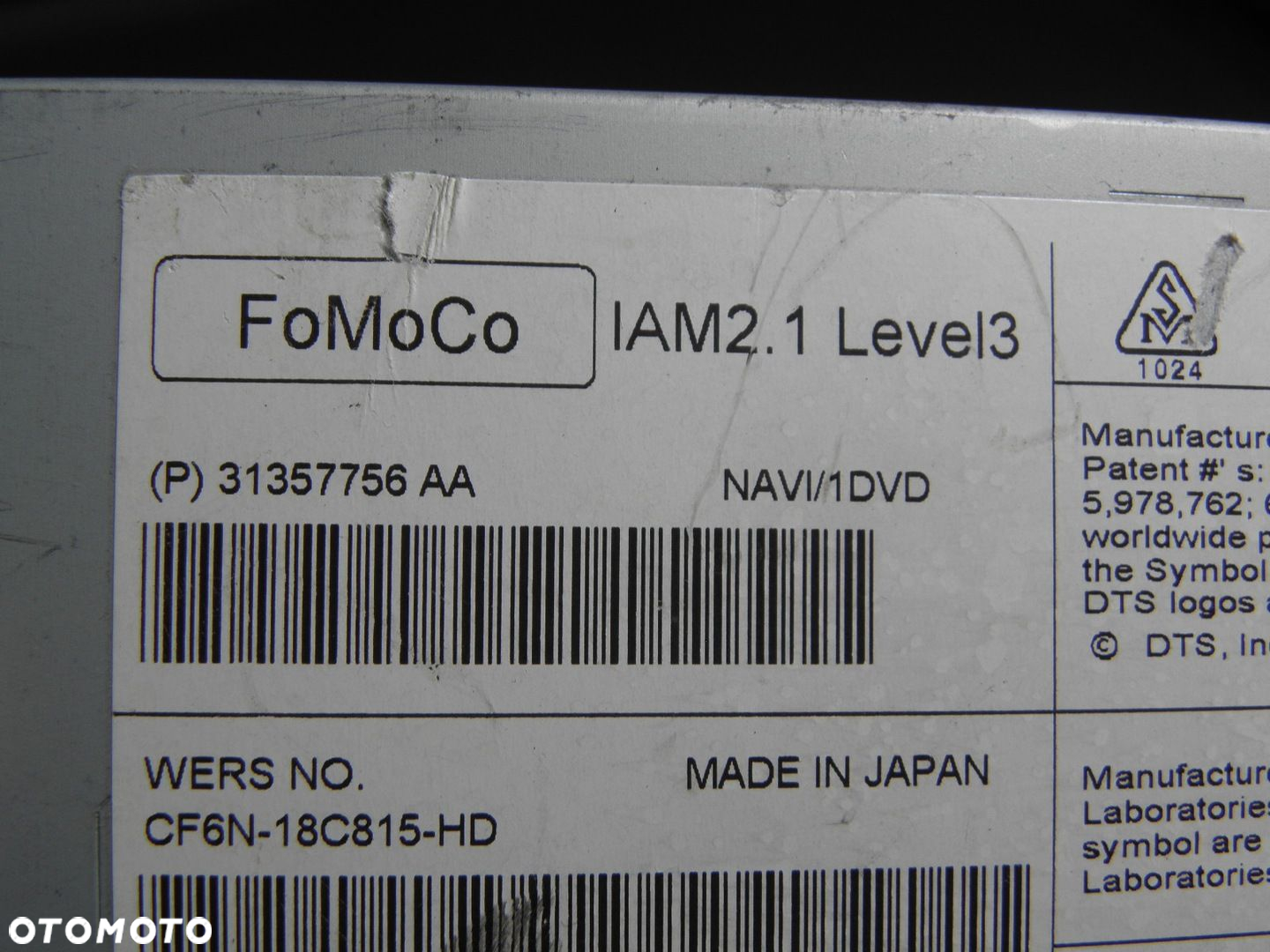 RANGE ROVER SPORT // CZYTNIK RADIO NAVI 31357756AA CF6N-18C815-HD - 4