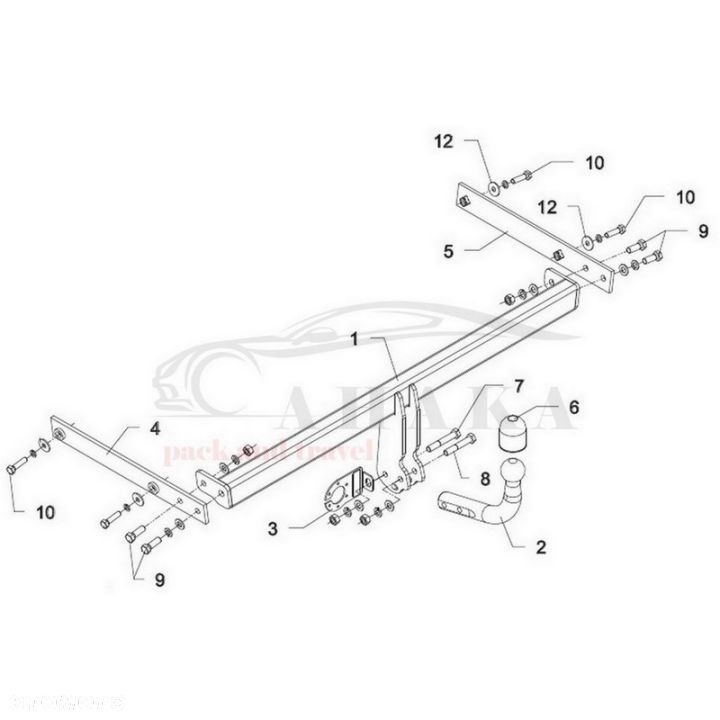 Hak Holowniczy Odkręcany Do Ford Fiesta Hatchback 2008-2012 - 5
