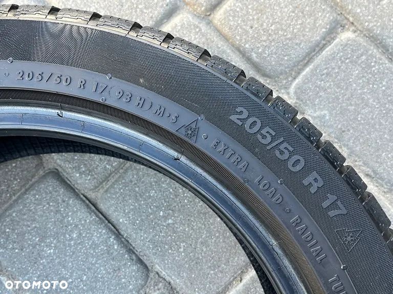 CZTERY ZIMOWE OPONY CONTINENTAL 205/50 R17 93H  7,5 MM BIEŻNIKA ZIMA - 7