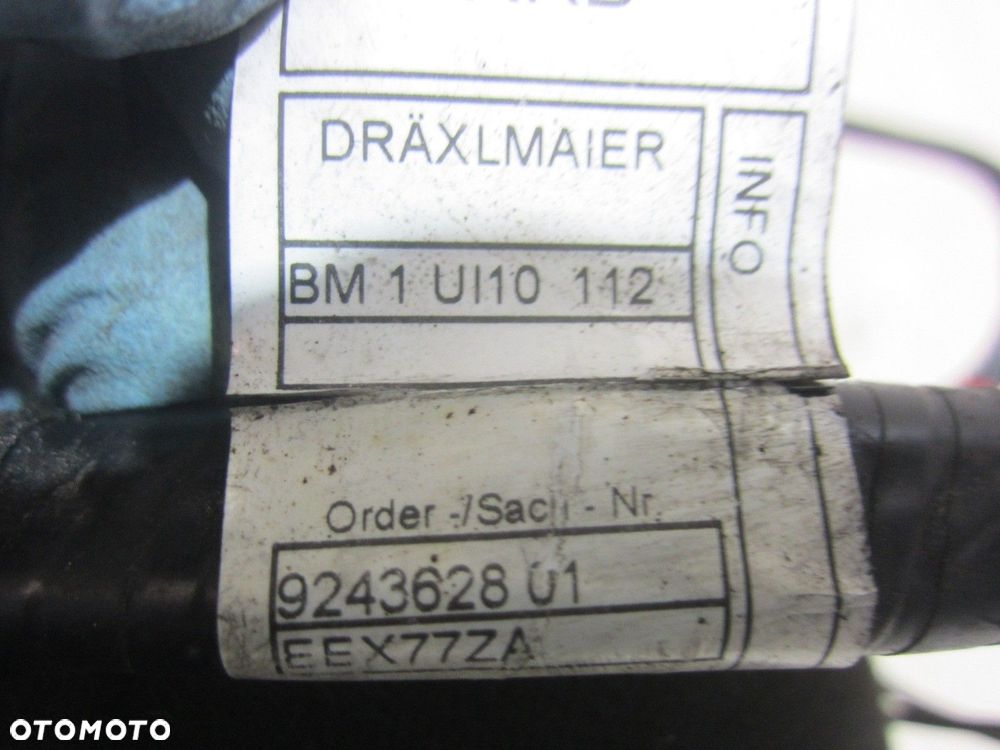 BMW X3 F25 2010-2017 WIĄZKA PRZEWODÓW EPS WENTYLATORA 9243628 61129311281 - 14