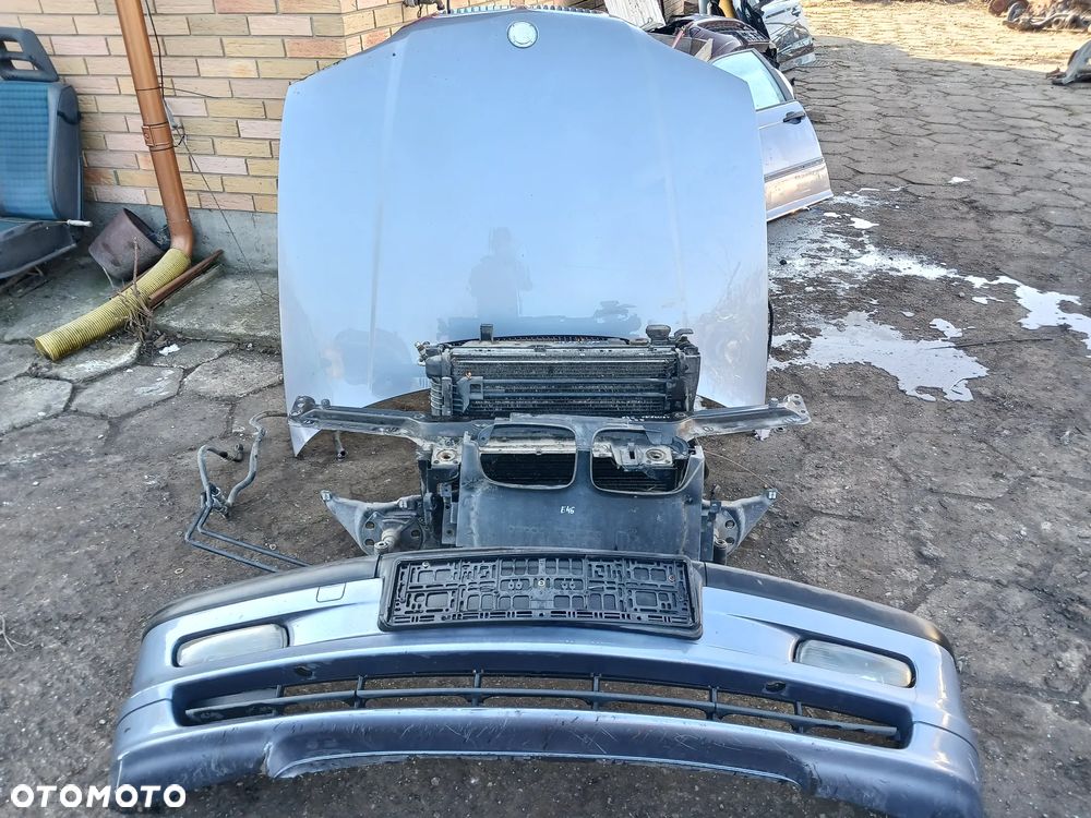 Maska 372/5 Srebrna lampa prawa lewa Pas przedni chłodnice BMW E46 2.0d 136KM przedlift - 14