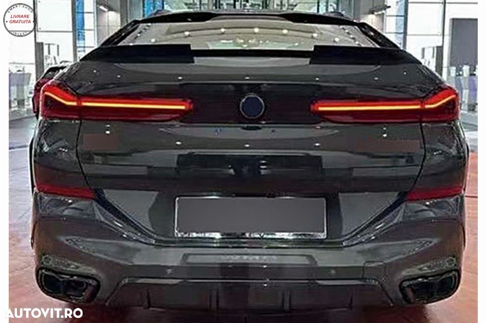 Pachet Exterior Aero BMW X6 G06 LCI M-Sport (2024-) Black Knight Design Negru Luci- livrare gratuita - 22