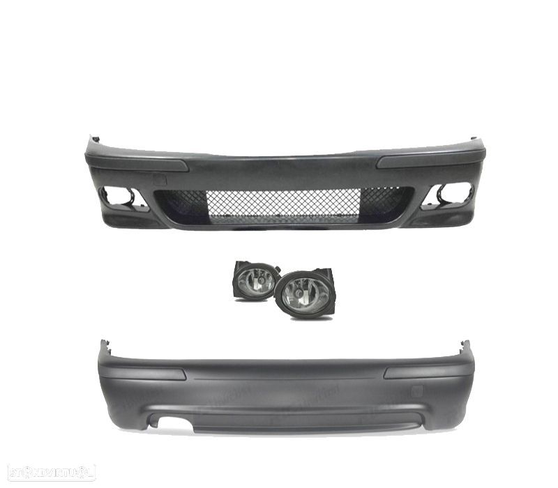 KIT CARROÇARIA BMW E39 LOOK M5 PARACHOQUES DIANTEIRO + TRASEIRO + FARÓIS DE NEBLINA - 2