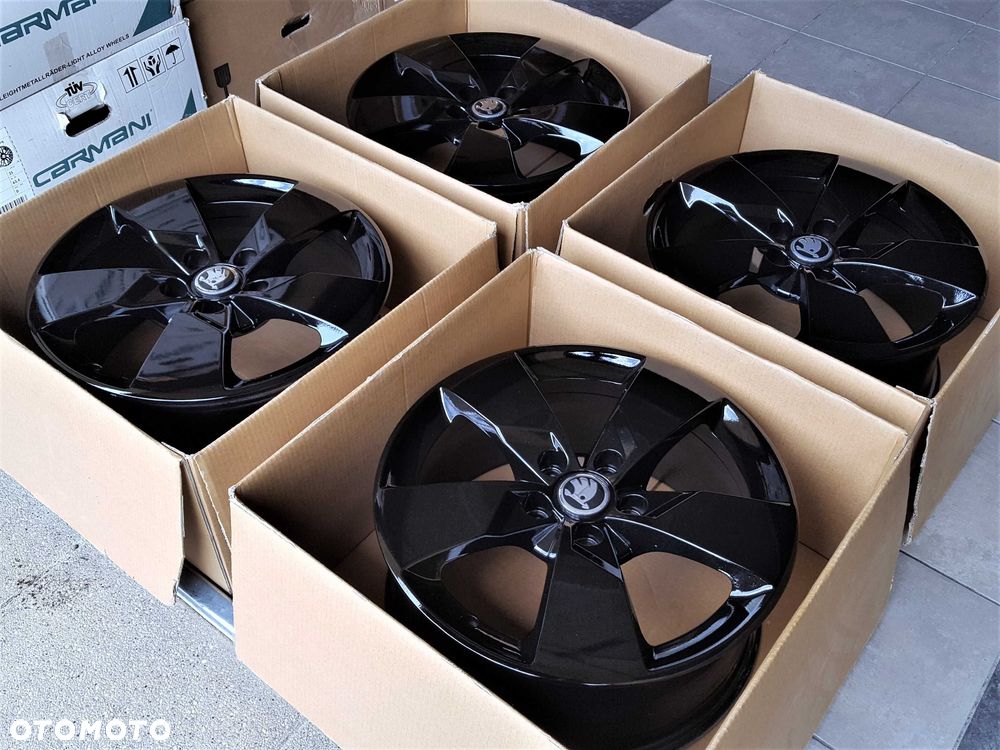 Alufelgi 17 5x112 Skoda Octavia Superb Yeti Karoq Kodiaq Czarne ! 223# - 4