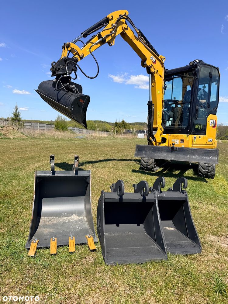 Caterpillar Minikoparka Cat 302.7 3xłyżki Skarpowa hydrL\P dodatkowe linie hydrauliczne szybkozłącze Gąsienice jak Nowe WIDŁY WIERTNICA za dopłatą - 8
