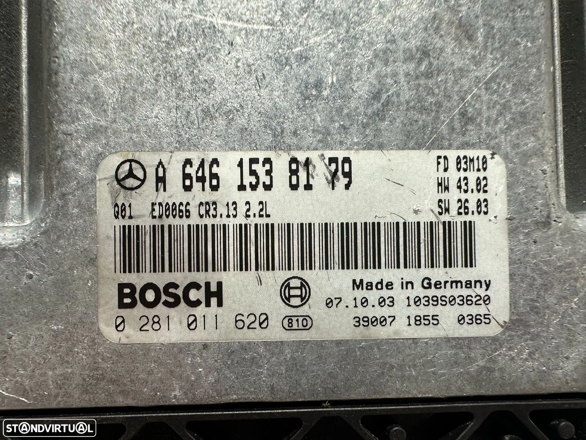 .Centralina Motor Bosch Mercedes Benz 2.1 CDi OM 646811 A 646 153 81 79 / 0 281 011 620 CR3.13 - 1