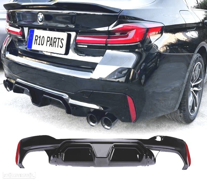 DIFUSOR BMW G30 LOOK M5 PRETO BRILHANTE - 1