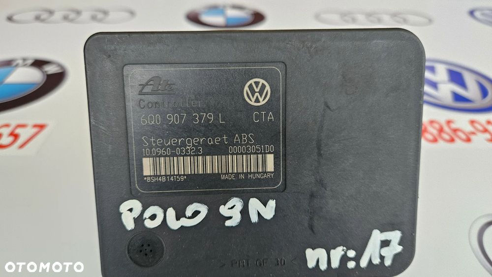 VW Polo 9N Seat Ibiza III Pompa hamulcowa ABS Sterownik pompy 6Q0907379L 6Q0614117H - 6