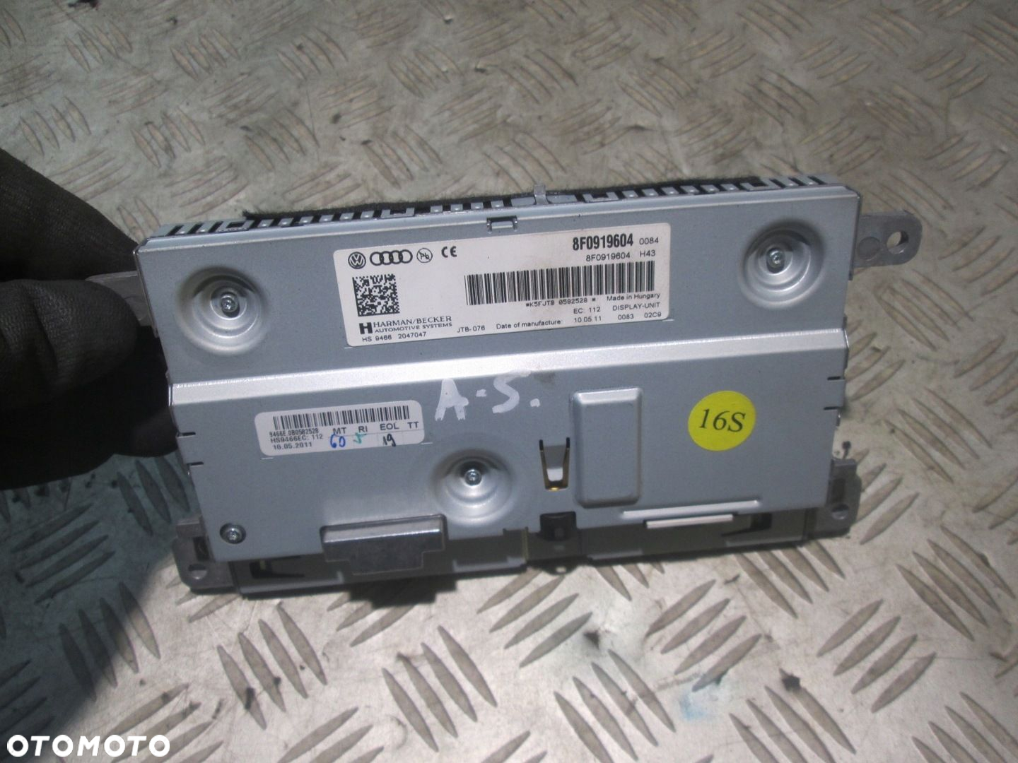 EKRAN WYŚWIETLACZ MONITOR LCD MMI NAVI NAWIGACJI AUDI A5 8T 09- 8F0919604 - 2