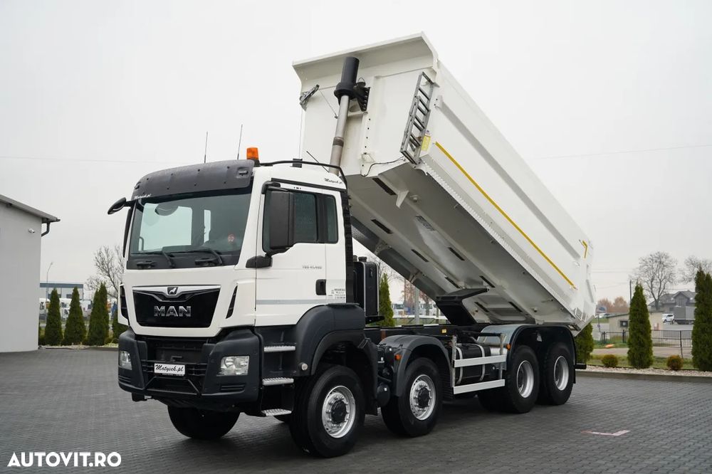 MAN TGS 41.460 / 8X6 / BASCULATOR SPATE / MANUAL / KH-KIPPER / NAVI / ANVELOPE 100% - 1