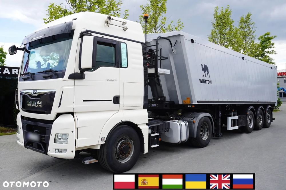 MAN TGX 18.470 / 4x4 / wywrotka Wielton NW-3 / 45 m3 - 1