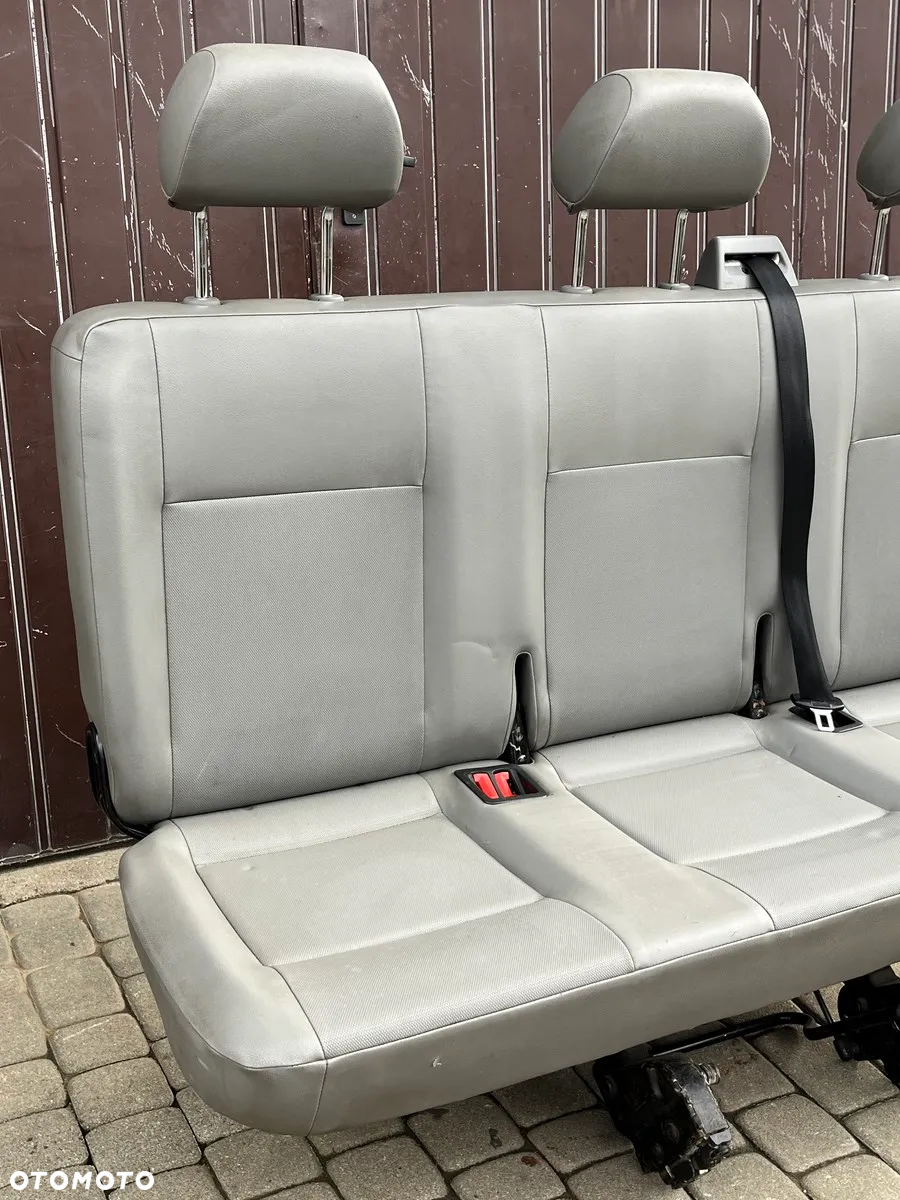 KANAPA ŁAWKA TRÓJKA 3 RZĄD TYŁ FOTEL SKAJA SKÓRA VW T5 LIFT T6 CARAVELLE TRANSPORTER EU - 5