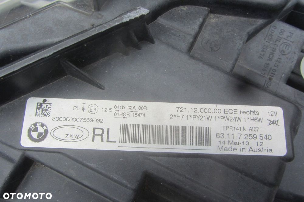 lampa prawa przód bmw f30 f31 zwykła u-k - 7