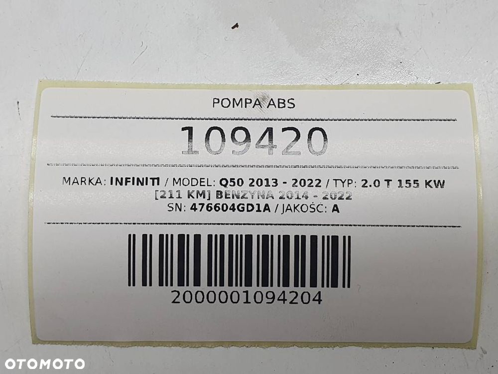 POMPA ABS 47660 4GD1A INFINITI Q50 133000-2930 - 9