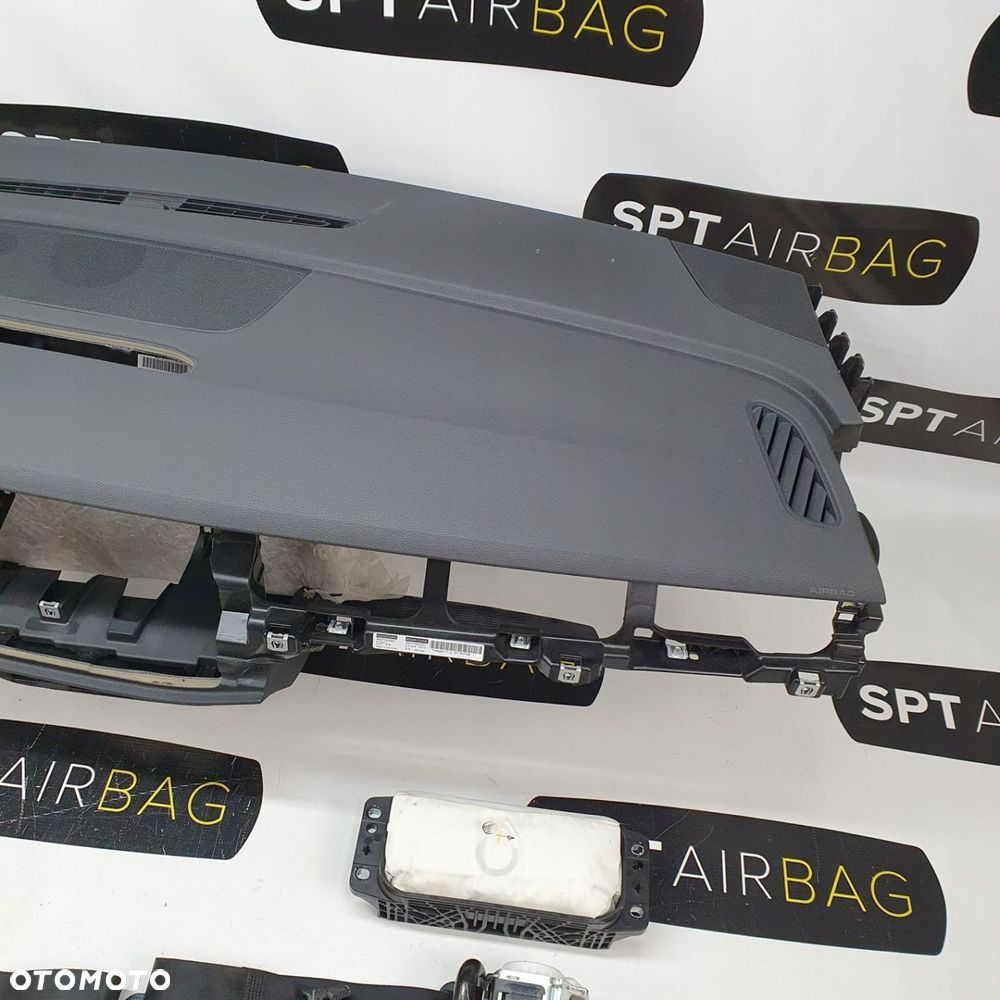 AUDI Q7 4M DESKA ROZDZIELCZA KONSOLA KOKPIT PULPIT PODUSZKI AIRBAG AIR BAG PASY KIT SET - 4