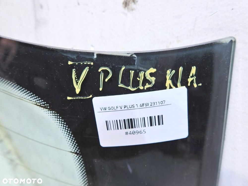 SZYBA TYŁ TYLNA VW GOLF V PLUS - 2