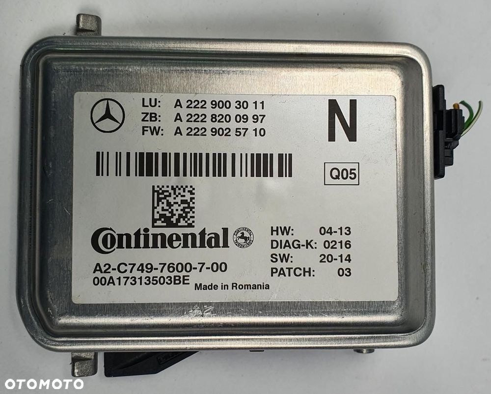 KAMERA SZYBY PRZEDNIEJ PRZÓD MERCEDES W205 A2229003011 - 2