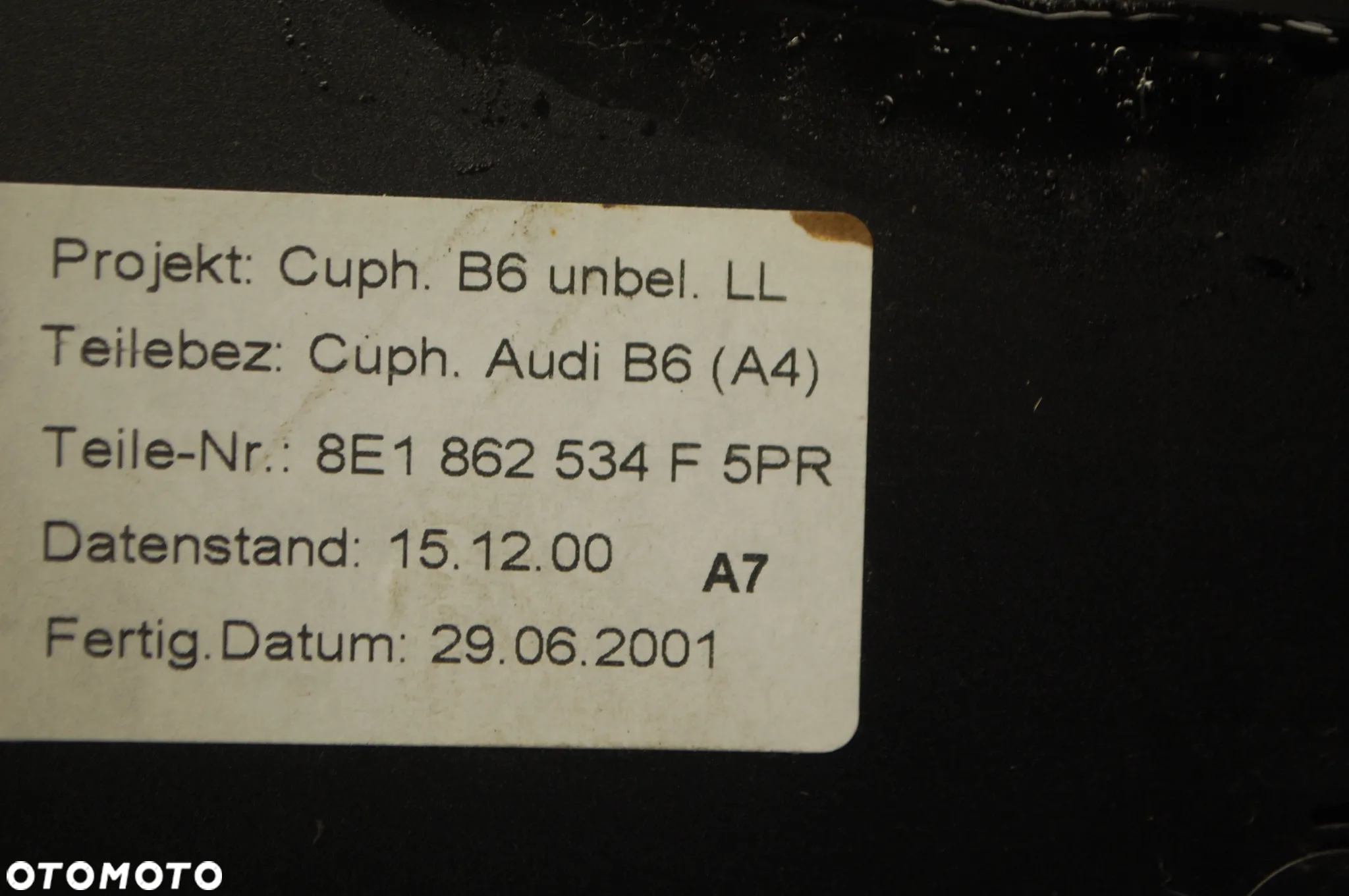 UCHWYT NA KUBEK CUPHOLDER 8E1862534H AUDI A4 B6 B7 8E1862534L 8E1862534 8E1862534F - 15
