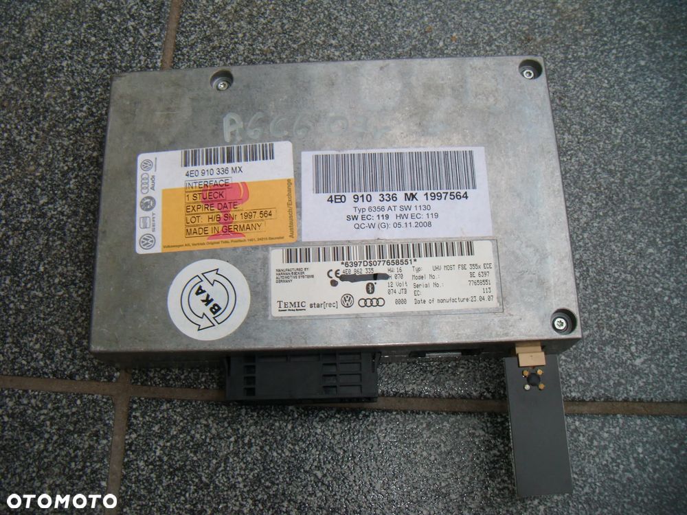 audi a6 c6 sterownik bluetooth 4e0910336mx - 1
