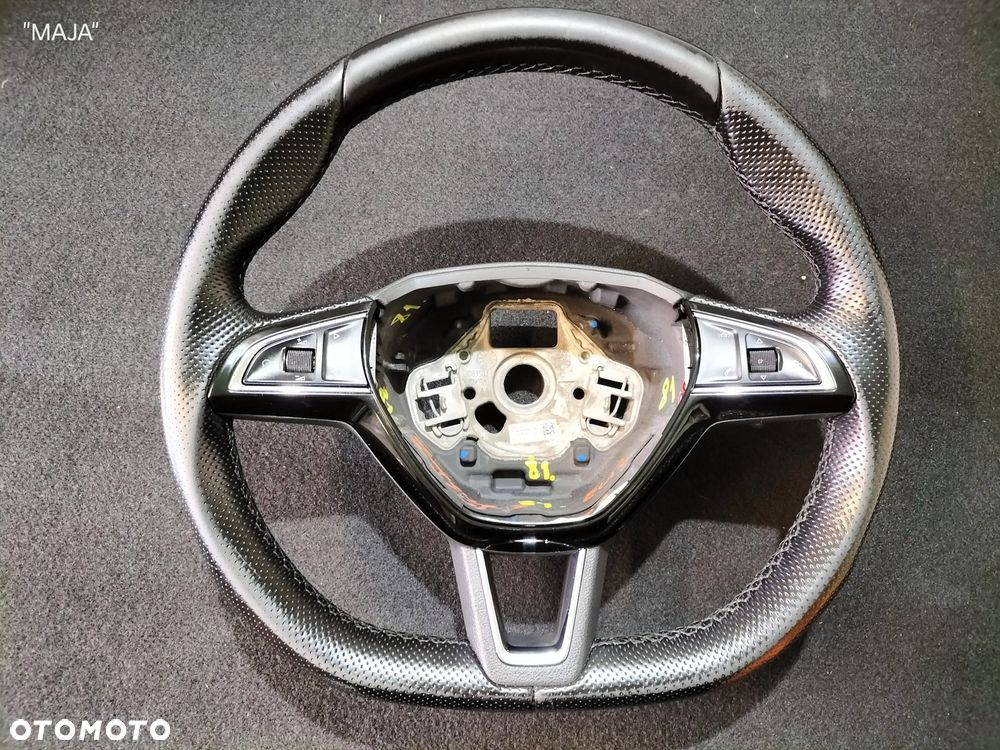 SKODA OCTAVIA III LIFT 565419091E 5E0419685A SKÓRZANA MULTIFUNKCYJNA KIEROWNICA DSG ŁOPATKI MULTIFUNKCJA SKÓRA ORYGINAŁ - 3