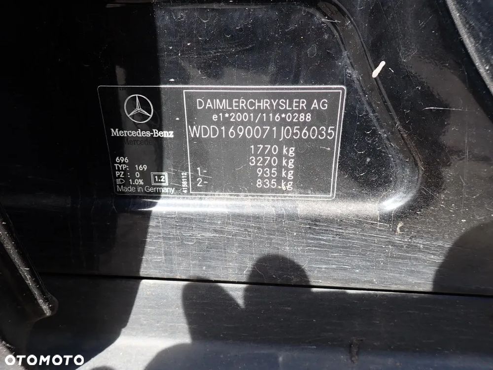 CZĘŚCI - Mercedes A-klasa W169 2,0 CDI 640940 80KW 109KM FILM 6B lakier 696 2004r. INDEX -9654 - 8
