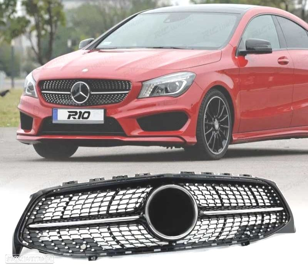 GRELHA DIANTEIRA PARA MERCEDES W118 CLA LOOK DIAMOND CROMADO