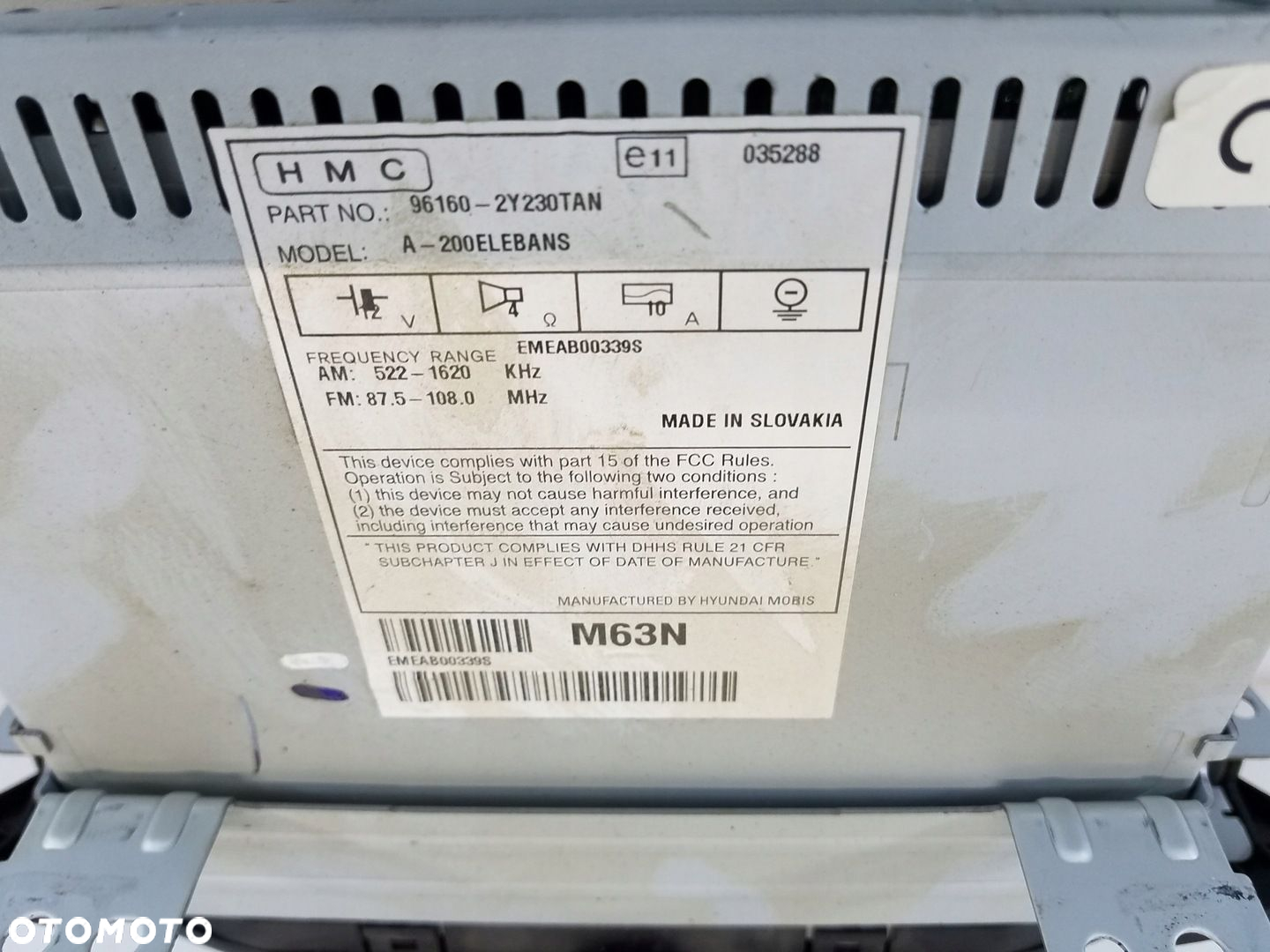 RADIO CD HYUNDAI IX35 96160-2Y230TAN - 3