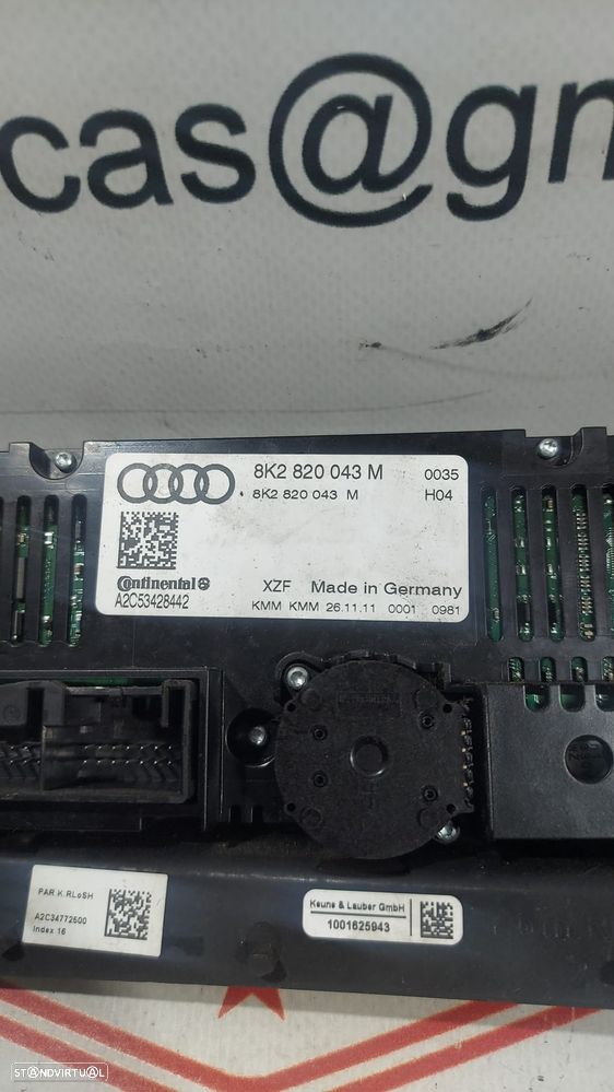 Comando Sofagem Climatronic Audi A4 B8 8K2820043M Original - 3
