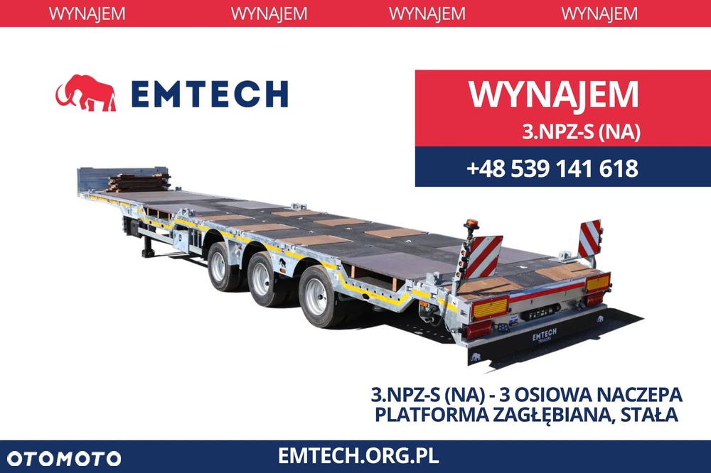 EMTECH EMTECH – Naczepa 3.NPZ-S (NA) - wynajem krótko/długoterminowy