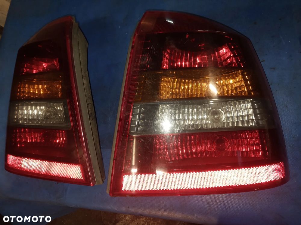 Opel Astra G 2 II lampy tył tylne HB Hatchback prawa lewa KOMPLET wkład oprawki - 3